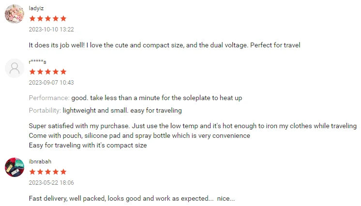Lumi Mini Electric Dry Iron
